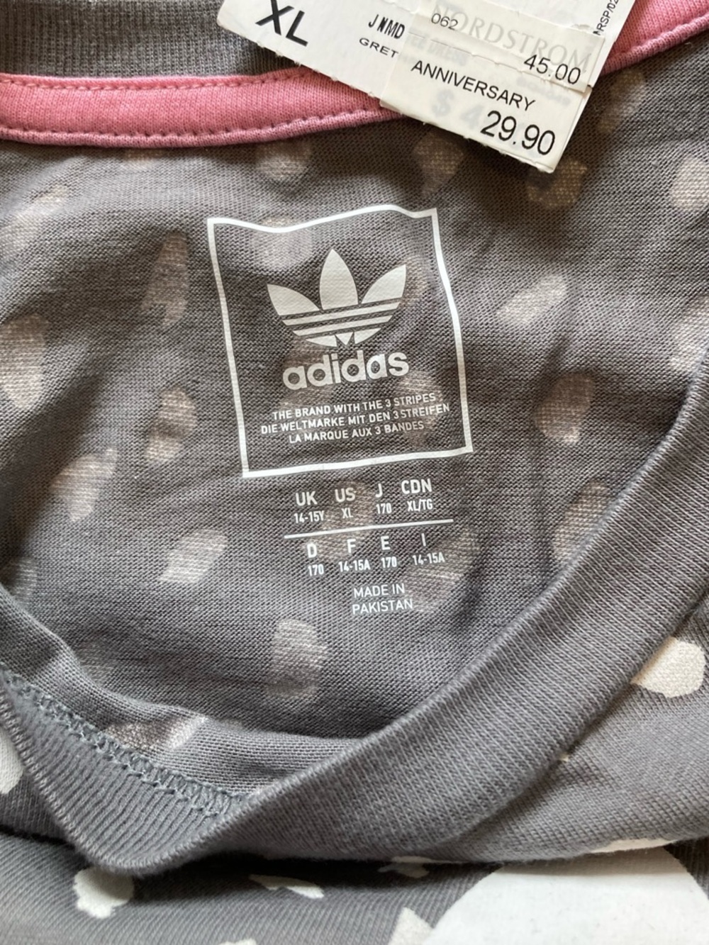 ADIDAS 🩶 Dot Pattern T-Shirt Dress - Picture 11 of 11
